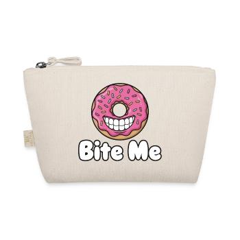 Bite Me Donut Grin - Organic Pouch - nature - Front