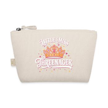 Threenager 3rd Birthday 3 Years Girls - Organic Pouch - nature - Front
