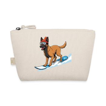 Chien de snowboard avec chapeau et lunettes de ski - Trousse biologique - nature - Devant