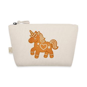 Cute gingerbread unicorn for winter moments - Organic Pouch - nature - Front