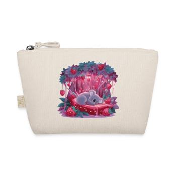 Koala endormi sur gâteau à la fraise dans la forêt enchantée - Trousse biologique - nature - Devant
