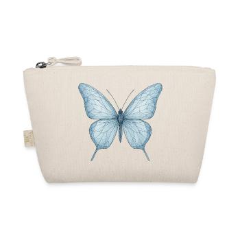 Papillon géométrique bleu - Trousse biologique - nature - Devant
