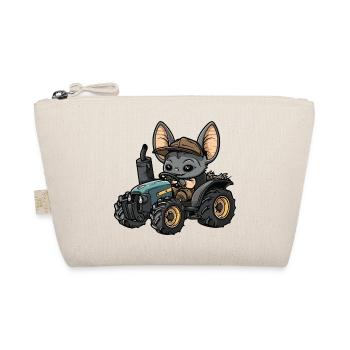 Fledermaus Traktor Farmer - Bio-Täschchen - Natur - Vorne