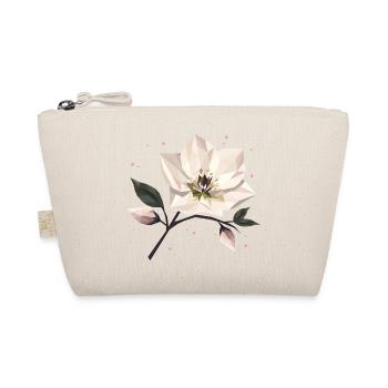 Winter Christmas rose in delicate, festive colours - Organic Pouch - nature - Front