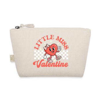 Little Miss Valentine Cute Love Humor Couples  - Organic Pouch - nature - Front