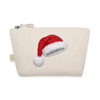Chapeau classique du Père Noël brodé et douillet (imprimé) - Trousse biologique - nature - Devant