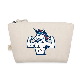 Patriotic Unicorn Gym Maskottchen Power Flex - Bio-Täschchen - Natur - Vorne