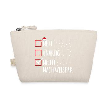 Santa Claus Christmas Time Naughty Christmas - Organic Pouch - nature - Front