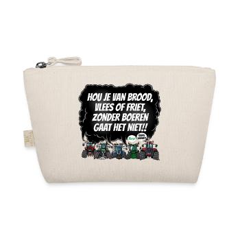 Boerenprotest_tshirt_NL - Organic Pouch - nature - Front