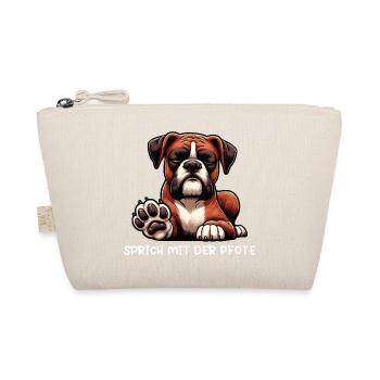 Speak with the paw Boxer Boxer Holder Boxer Dog - Organic Pouch - nature - Front