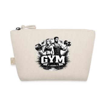 Gym Workout Motif Drawing - Organic Pouch - nature - Front