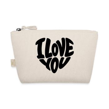 Je t’aime cœur, Saint-Valentin, amour - Trousse biologique - nature - Devant