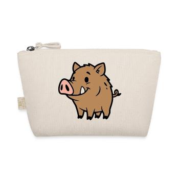 Charme porte-bonheur du doux sanglier sauvage - Trousse biologique - nature - Devant