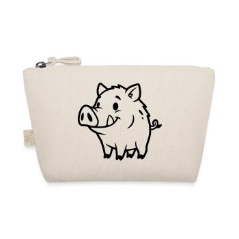 Wild Boar Comic Outline Coloring Page - Organic Pouch - nature - Front