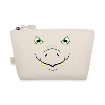 T-Rex Face Tyrannosaurus Rex Dinosaur Diy Costume - Organic Pouch - nature - Front
