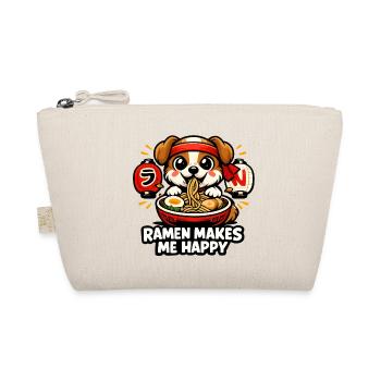 Ramen Makes Me Happy Dog - Bio-Täschchen - Natur - Vorne