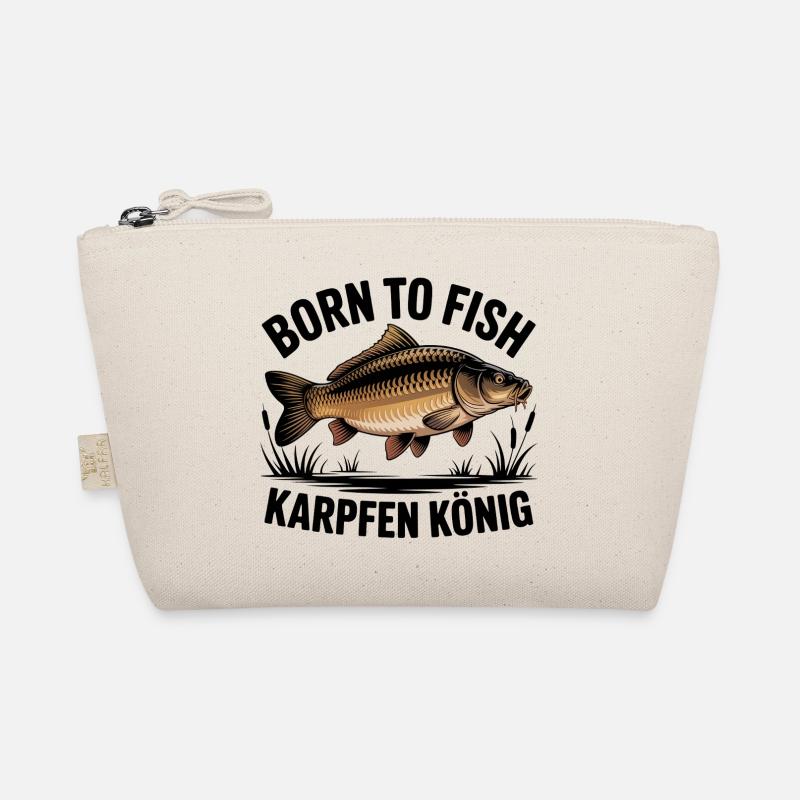 Born to Fish Karpfen König - Bio-Täschchen - Natur