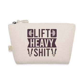 Fitness Motivation Bodybuilder Lift Heavy Shit - Organic Pouch - nature - Front