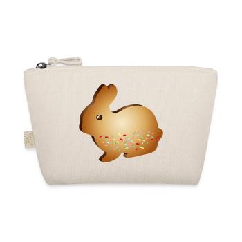 Easter bunny biscuit motif with colourful sugar sprinkles - Organic Pouch - nature - Front