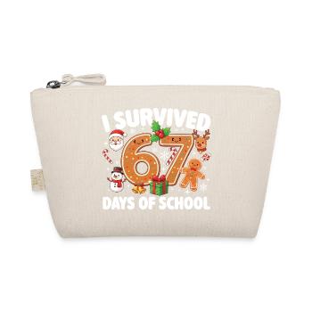 67 Days Survived Funny Student School Meme - Organic Pouch - nature - Front