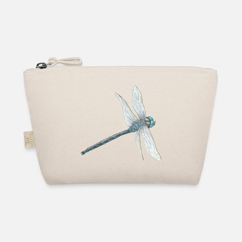 Teal Dragonfly Illustration Organic Pouch