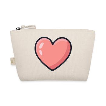 Cœur Rosé Graphique - Trousse biologique - nature - Devant