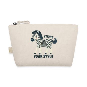 Stylish Zebra - Organic Pouch - nature - Front