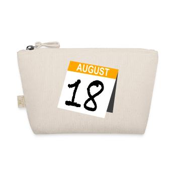 18. Geburtstag August Geschenk Kalender - Bio-Täschchen - Natur - Vorne