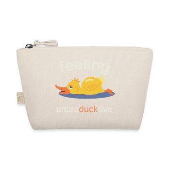 Feeling Unproducktive – Funny Duck Saying - Organic Pouch - nature - Front