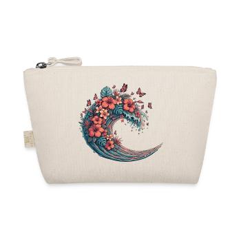 Moon wave with tropical flowers - Organic Pouch - nature - Front