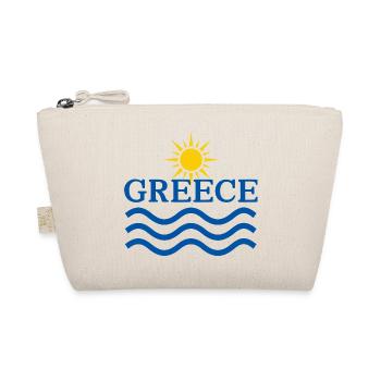Greece Sun Waves Emblem - Organic Pouch - nature - Front