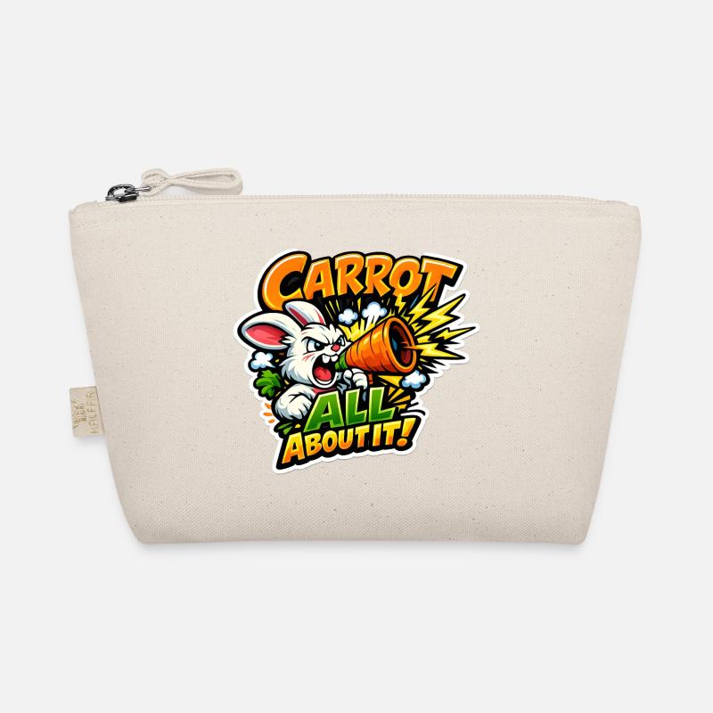 Karotten Megafon Bunny – Comic Stil Bio-Täschchen