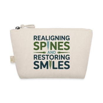 Osteopath Realigning Spines Restoring Smiles  - Organic Pouch - nature - Front