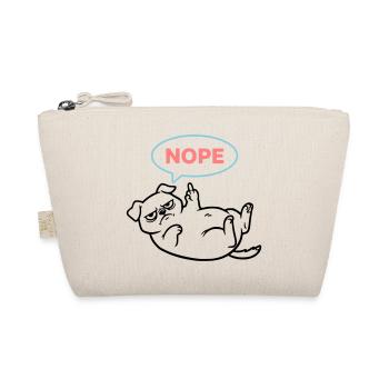 Pug Dog Comic Colorful Outline - Organic Pouch - nature - Front