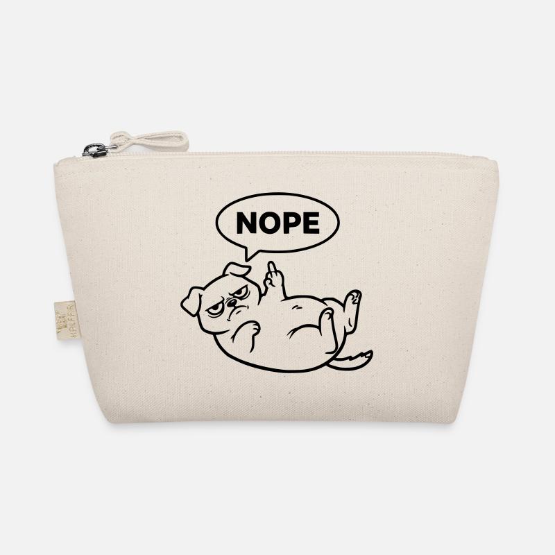 Mops Hund Mittelfinger Nein Bio-Täschchen