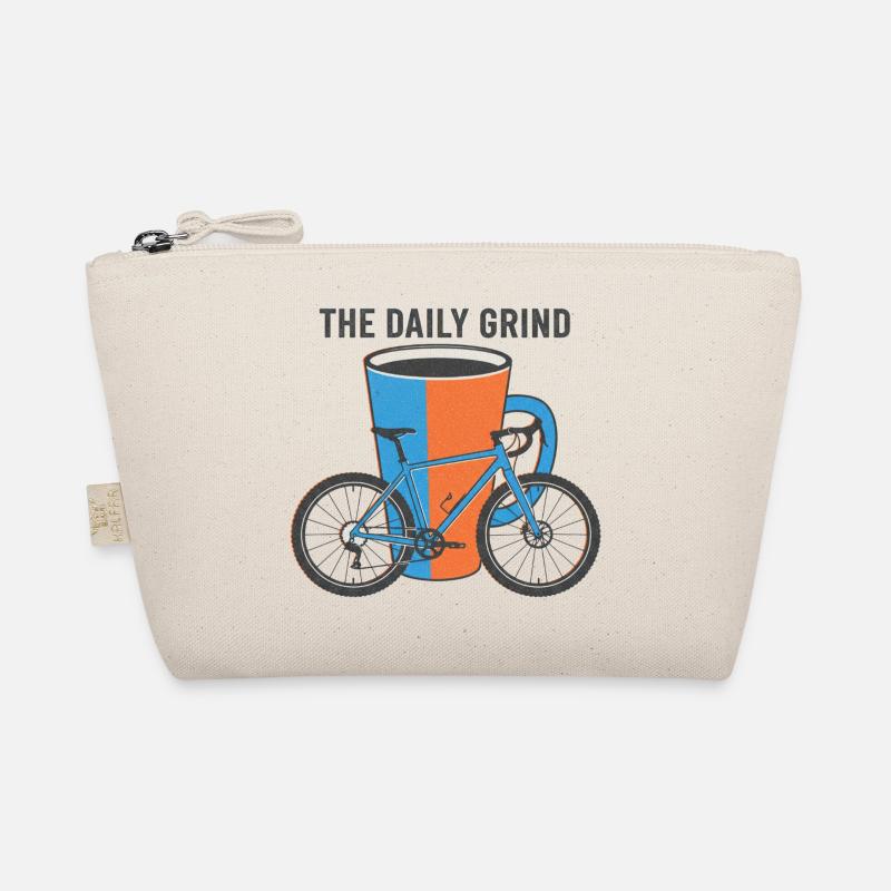 Der tägliche Grind Risograph Fahrrad Kaffeekunst Bio-Täschchen