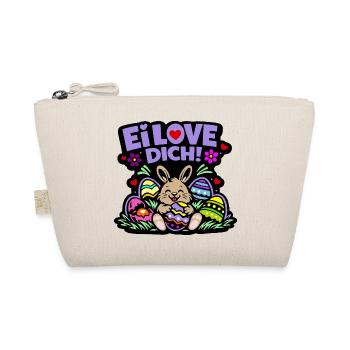 Ei LOVE DICH! - Osterhase mit Eiern - Bio-Täschchen - Natur - Vorne