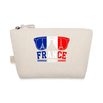France 2026 Eiffel Tower Glasses - Organic Pouch - nature - Front
