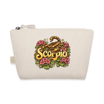 Scorpio Floral Retro Tattoo - Organic Pouch - nature - Front