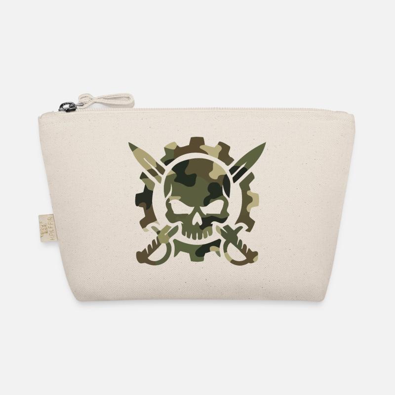 Tactical Gear: Militär Schädel Säbel Zahnrad Logo Bio-Täschchen