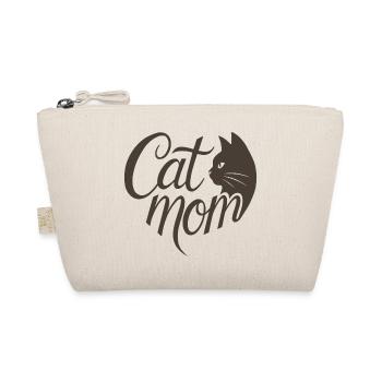 Cat Mom, Katzmama Heart Typographie - Trousse biologique - nature - Devant