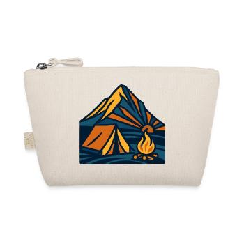 Mountain Tent Campfire Evening - Organic Pouch - nature - Front