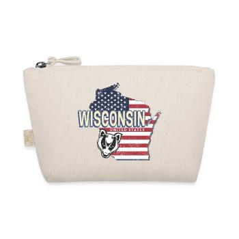 Wisconsin United States Retro Wall Map - Organic Pouch - nature - Front
