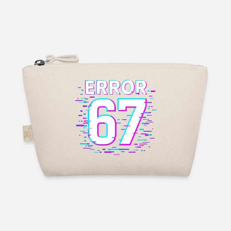 Error 67 Six Seven Glitch Cyber Meme Geschenkidee Bio-Täschchen