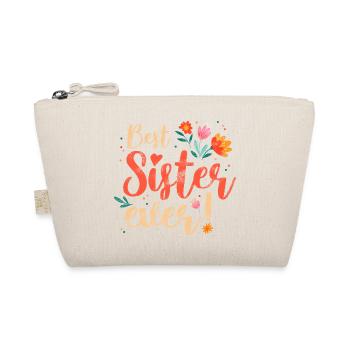 Best Sister Vintage Design for Sisters - Organic Pouch - nature - Front