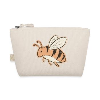 Oranger Cartoon Bienenstreifen Tiger - Bio-Täschchen - Natur - Vorne