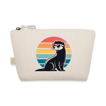 Retro ferret in the sun - Organic Pouch - nature - Front