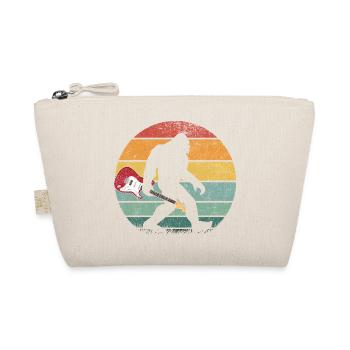 Bigfoot Sasquatch Rocker Gitarre Sunset Retro - Bio-Täschchen - Natur - Vorne