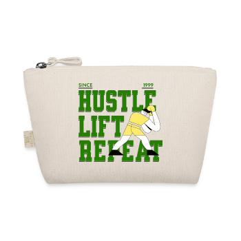 Hustle Lift Repeat – Gym Lifestyle - Bio-Täschchen - Natur - Vorne