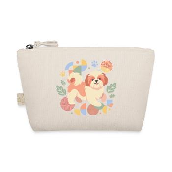 Cute Shih Tzu Owners Colorful Puppy Lover - Organic Pouch - nature - Front
